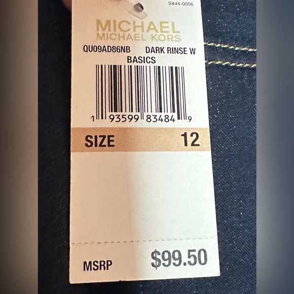 MICHAEL Michael Kors | Women’s Izzy Cropped Skinny Dark Wash Jeans, Size 13. - Picture 7 of 16